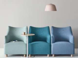 A Plex Chairs Blue Chandler Miller Knoll Products